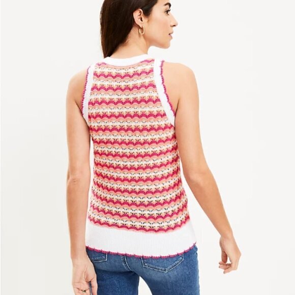 Loft Scalloped Halter Sweater Tank, Size XS, Excellent Condition. - Picture 12 of 13